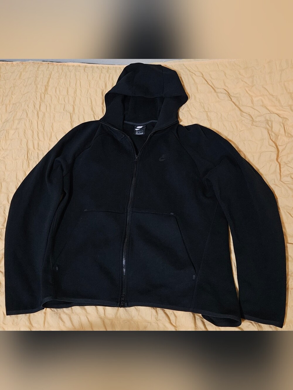 Nike Black Tech Fleece Full-Zip Hoodie - L
